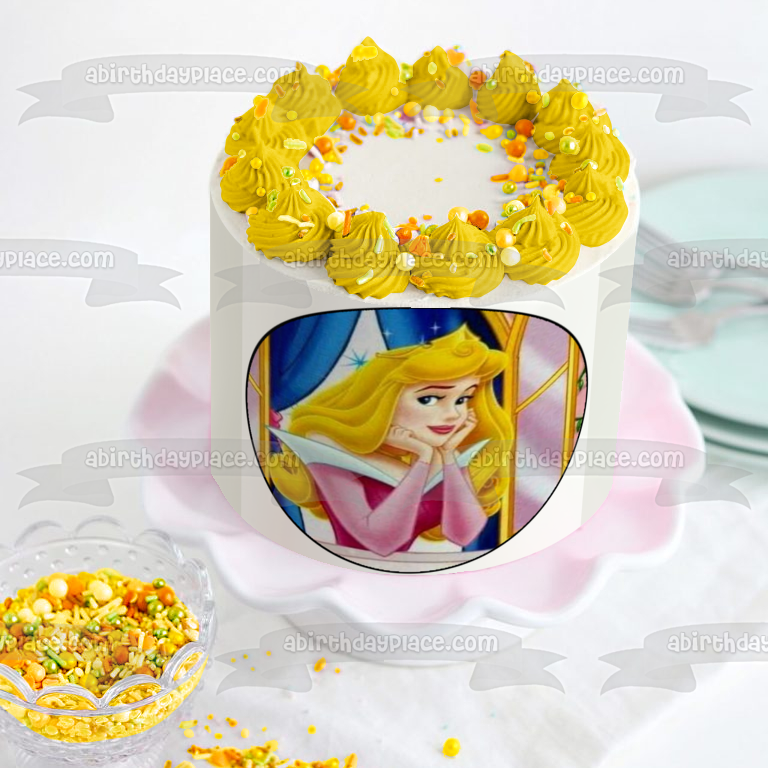 Adorno comestible para tarta de Princesa Aurora de Disney, imagen ABPID12554 