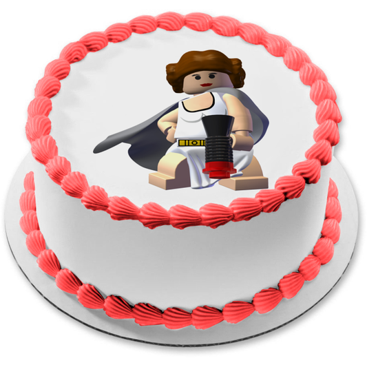 Adorno comestible para tarta LEGO Star Wars Princesa Leia Imagen ABPID12673 