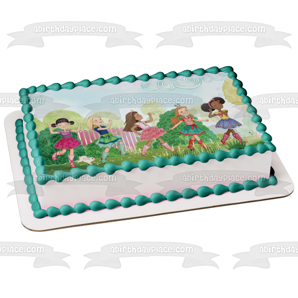 American Girl Wellie Wishers Watercolor Pastel Illustration Edible Cake Topper Image ABPID56037