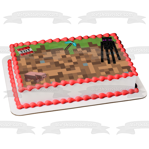 minecraft enderman cake