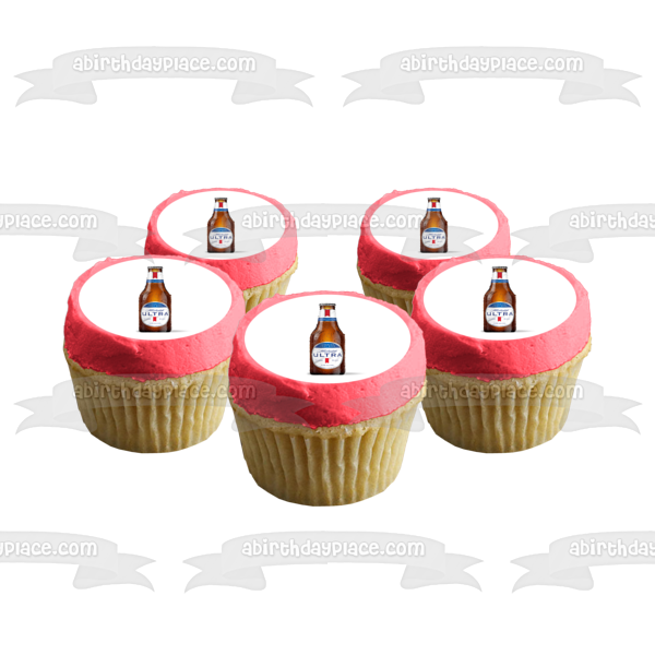 Michelob Ultra Beer Bottle Edible Cake Topper Image ABPID56143