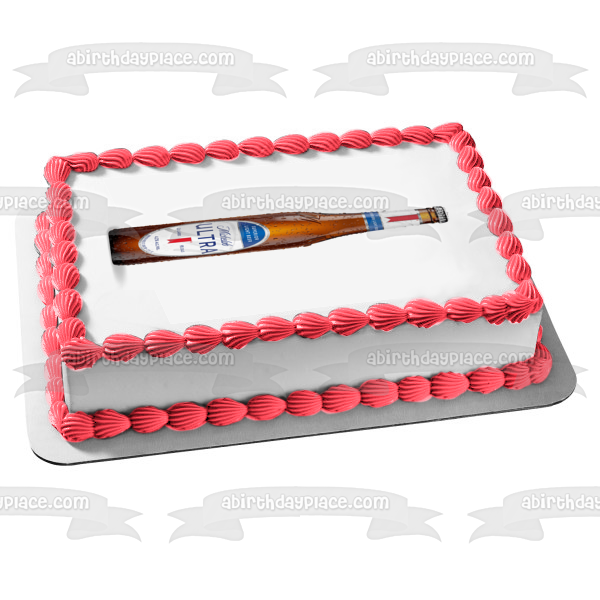 Michelob Ultra Beer Bottle Edible Cake Topper Image ABPID56143