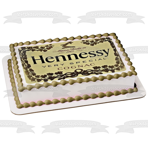 Hennessy Label - Adorno comestible para tarta de coñac muy especial, imagen ABPID56145 