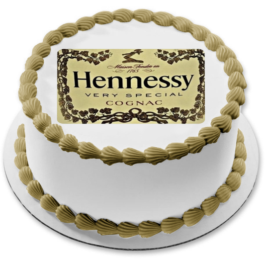 Hennessy Label - Adorno comestible para tarta de coñac muy especial, imagen ABPID56145 