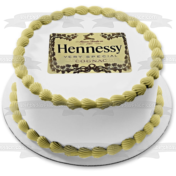 Hennessy Label - Adorno comestible para tarta de coñac muy especial, imagen ABPID56145 