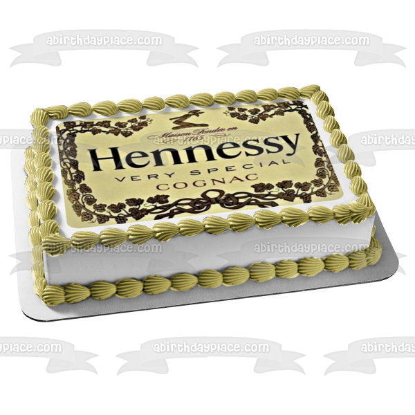 Hennessy Label - Adorno comestible para tarta de coñac muy especial, imagen ABPID56145 