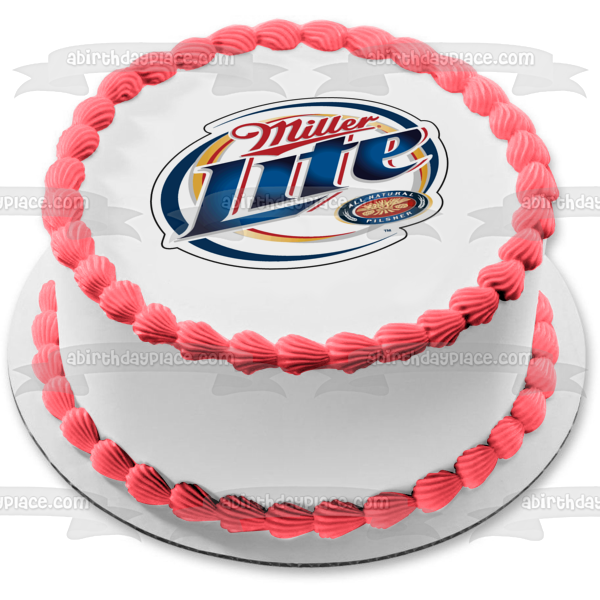 Imagen comestible para decoración de tarta con el logotipo de Miller Lite ABPID56146 