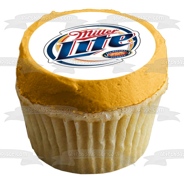 Imagen comestible para decoración de tarta con el logotipo de Miller Lite ABPID56146 