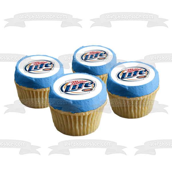 Imagen comestible para decoración de tarta con el logotipo de Miller Lite ABPID56146 