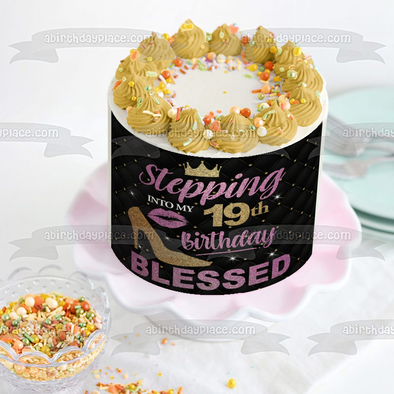19th Birthday Cake Topper double Side Glitter Glitter Decor - Etsy Sweden