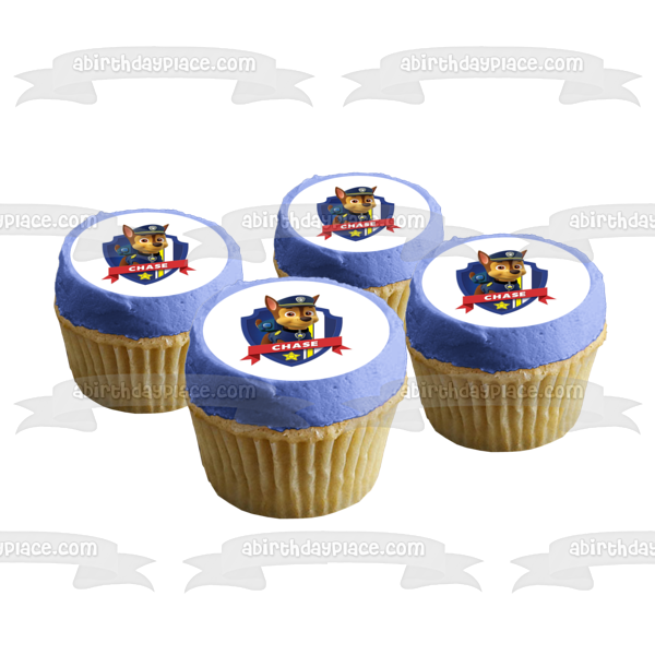 Adorno comestible para tarta de Paw Patrol Chase, imagen ABPID12685 