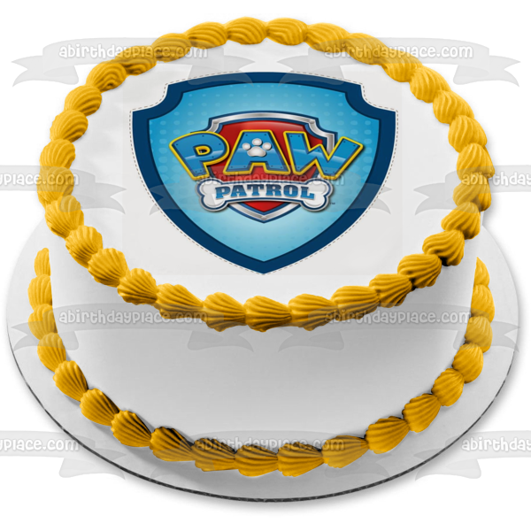 Imagen comestible para decoración de tarta con insignia del escudo de la Patrulla Canina ABPID12692 