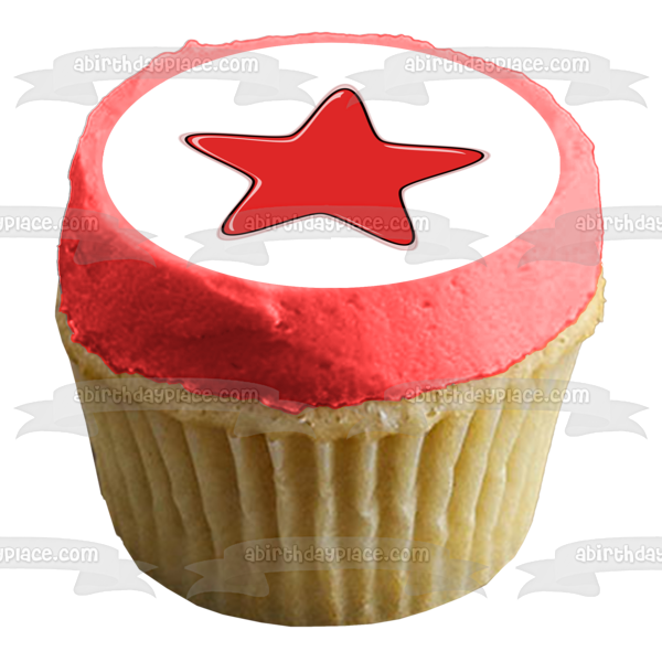 Adorno comestible para tarta con estrella roja de Pj Masks, imagen ABPID12696 