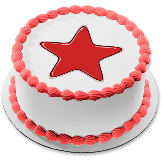 Adorno comestible para tarta con estrella roja de Pj Masks, imagen ABPID12696 