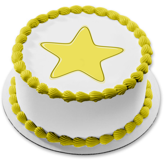 Adorno comestible para tarta con estrella amarilla de Pj Masks, imagen ABPID12699 