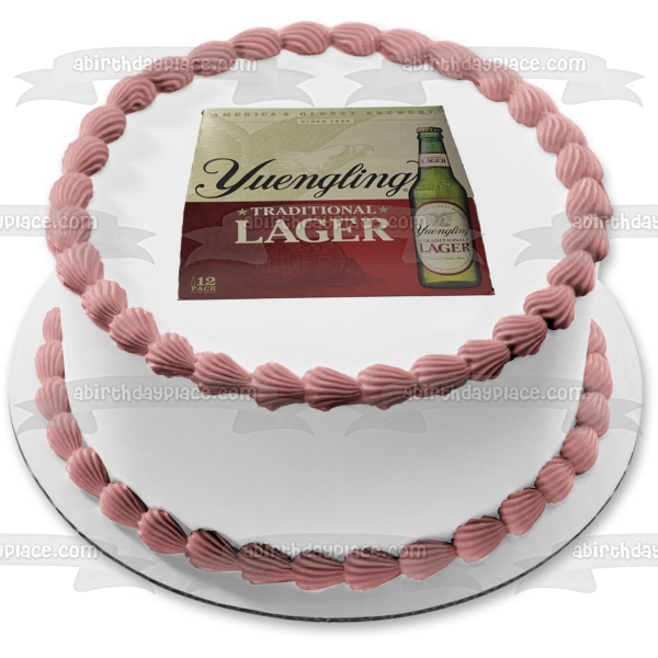 Yuengling Lager tradicional, paquete de 12 botellas, decoración comestible para tarta, imagen ABPID56152 