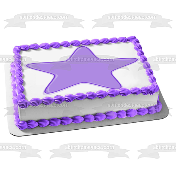 Adorno comestible para tarta con estrella morada de Pj Masks, imagen ABPID12701 