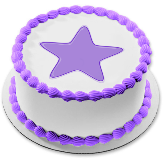 Adorno comestible para tarta con estrella morada de Pj Masks, imagen ABPID12701 