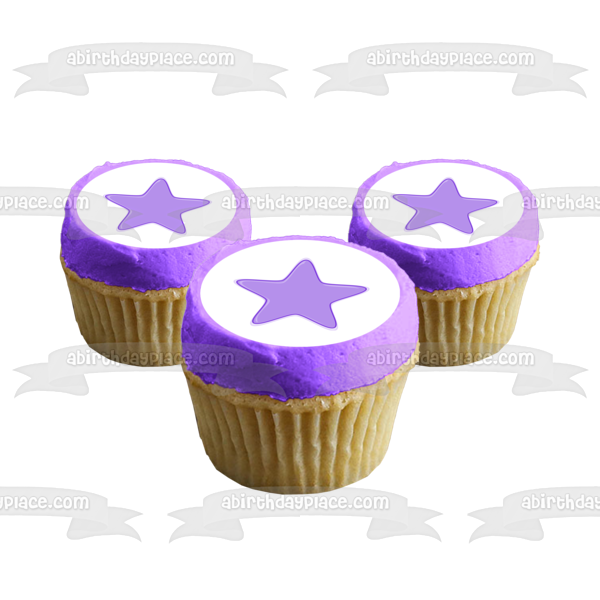 Adorno comestible para tarta con estrella morada de Pj Masks, imagen ABPID12701 