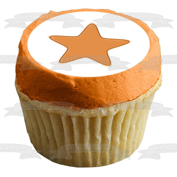 Adorno comestible para tarta con estrella naranja de Pj Masks, imagen ABPID12702 