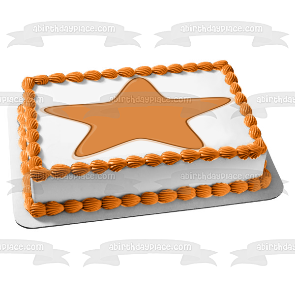 Adorno comestible para tarta con estrella naranja de Pj Masks, imagen ABPID12702 