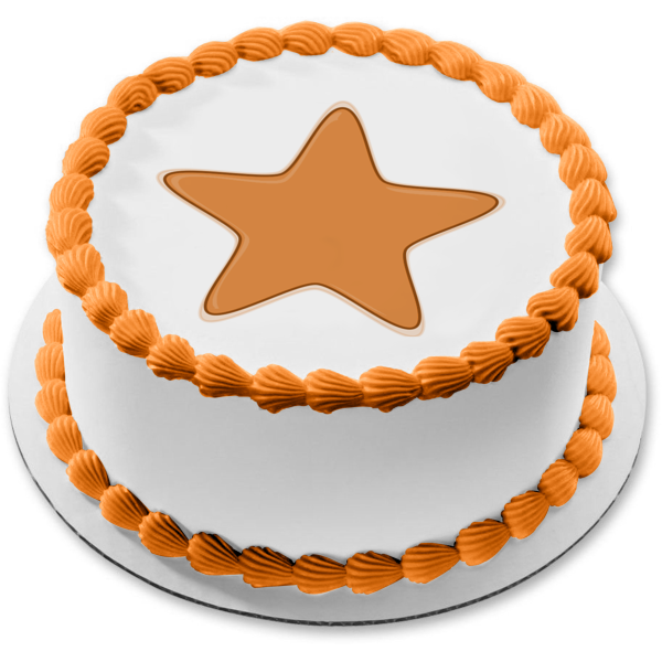 Adorno comestible para tarta con estrella naranja de Pj Masks, imagen ABPID12702 