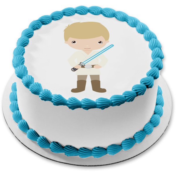 Imagen comestible para tarta con sable de luz de Anakin Skywalker de Star Wars ABPID12708 