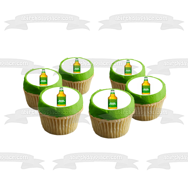 Bud Light Lime Beer Bottle Edible Cake Topper Image ABPID56067