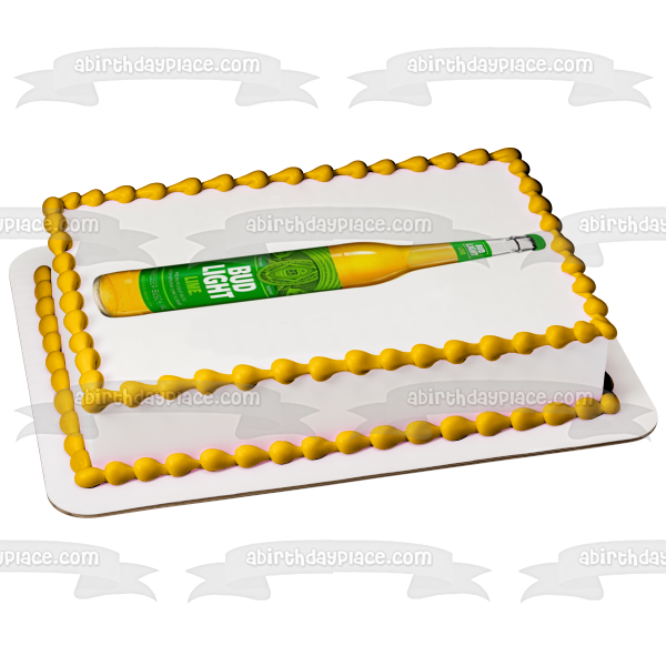 Decoración comestible para tarta con botella de cerveza Bud Light Lime, imagen ABPID56067 