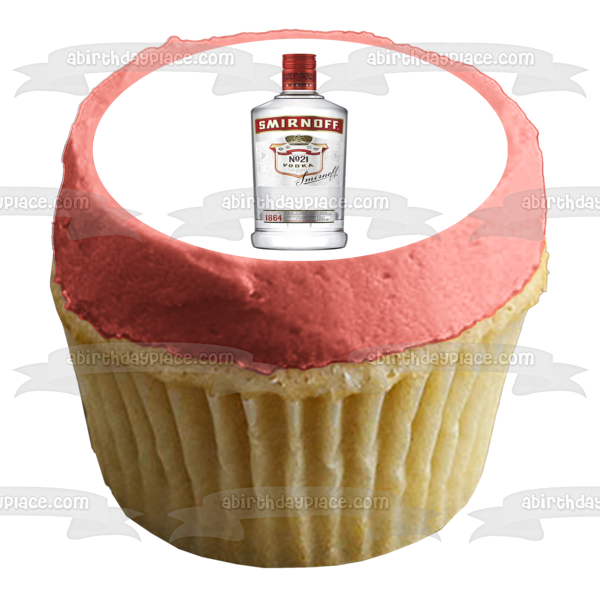 Smirnoff Vodka No21 Bottle Edible Cake Topper Image ABPID56068