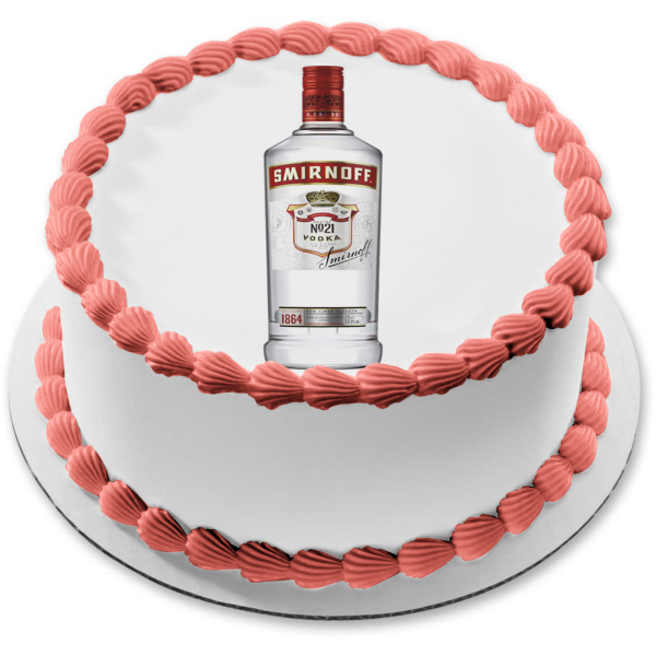 Smirnoff Vodka No21 Bottle Edible Cake Topper Image ABPID56068