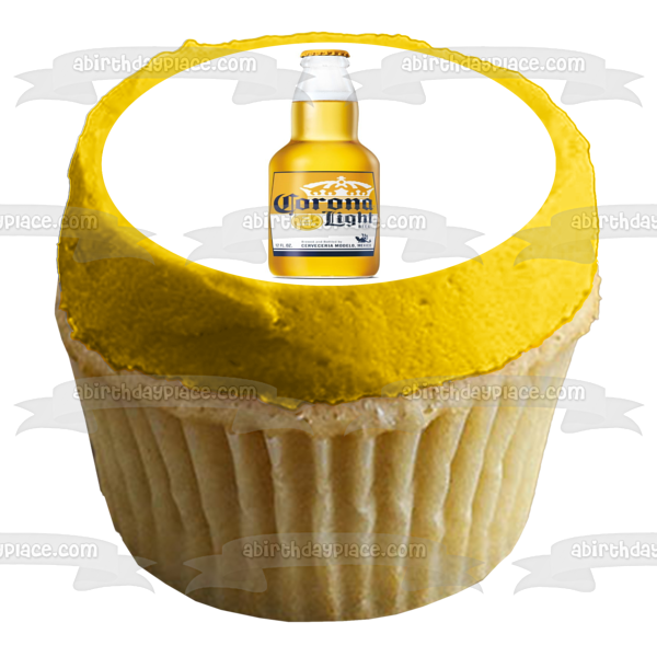 Corona Light Beer Bottle Edible Cake Topper Image ABPID56070