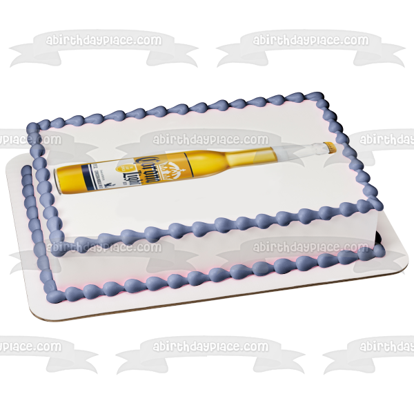 Corona Light Beer Bottle Edible Cake Topper Image ABPID56070