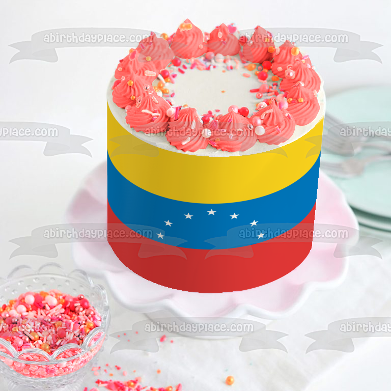 Flag of Venezuela Edible Cake Topper Image ABPID13108