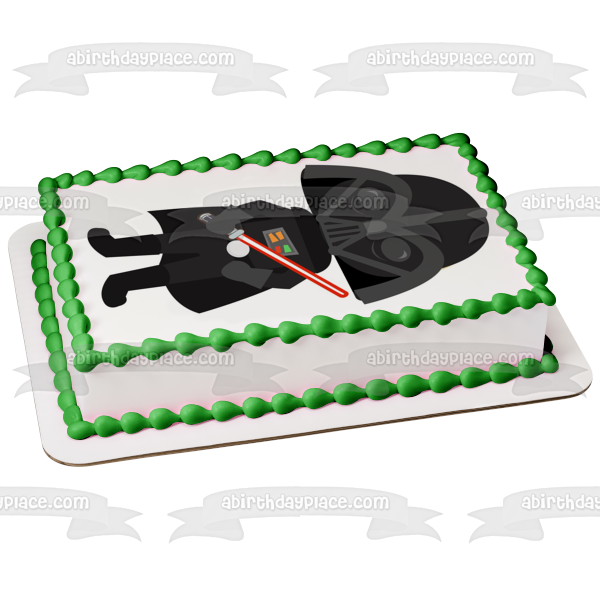 Imagen comestible para tarta con sable de luz de Darth Vader de Star Wars ABPID12710 