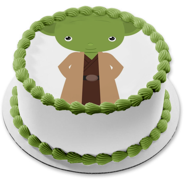 Imagen comestible para decoración de tarta de Yoda, dibujos animados de Star Wars, ABPID12723 