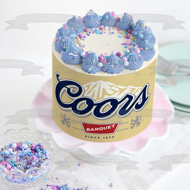 Coors Beer Logo Edible Cake Topper Image ABPID56073