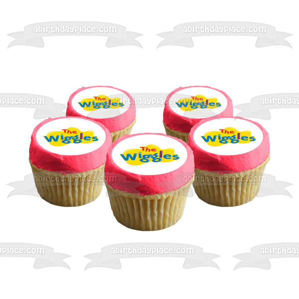 Imagen comestible para decoración de tarta con el logotipo de The Wiggles, fondo amarillo, ABPID12748 