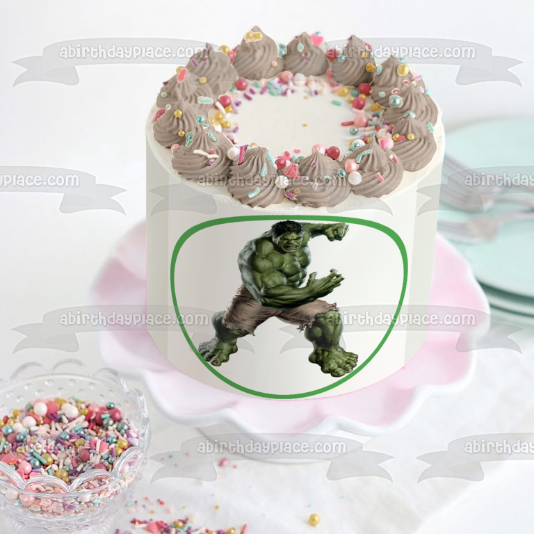 Marvel Avengers Comic Book El Increíble Hulk Imagen comestible para decoración de tarta ABPID12762 