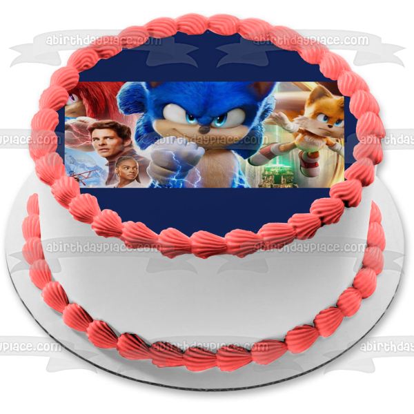 Sonic the Hedgehog 2 Knuckles Tails Tom Wachowski Maddie Wachowski Imagen comestible para decoración de tarta ABPID56248 