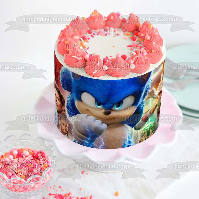 Sonic the Hedgehog 2 Knuckles Tails Tom Wachowski Maddie Wachowski Imagen comestible para decoración de tarta ABPID56248 