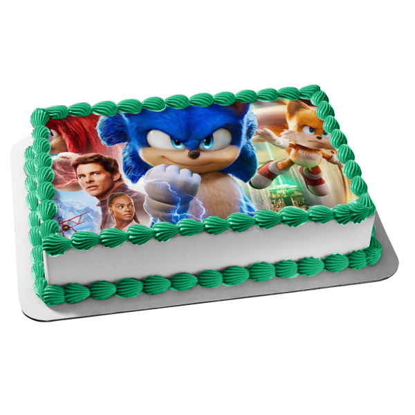 Sonic the Hedgehog 2 Knuckles Tails Tom Wachowski Maddie Wachowski Imagen comestible para decoración de tarta ABPID56248 