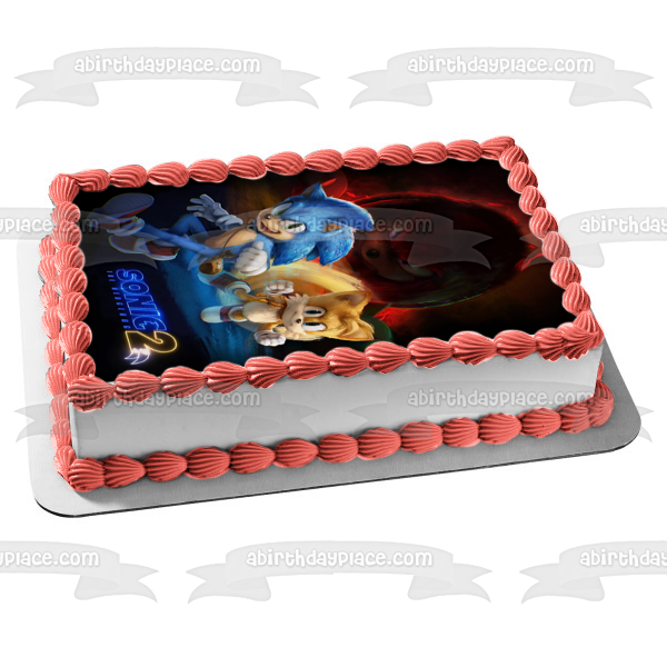 Sonic the Hedgehog Edible Cake Topper Image ABPID13630 – A Birthday Place
