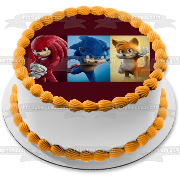 Imagen comestible para decoración de tarta de Sonic the Hedgehog Knuckles and Tails ABPID56252 