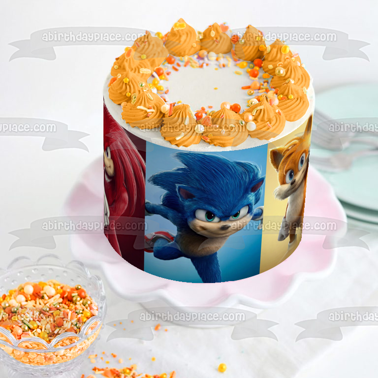 Imagen comestible para decoración de tarta de Sonic the Hedgehog Knuckles and Tails ABPID56252 