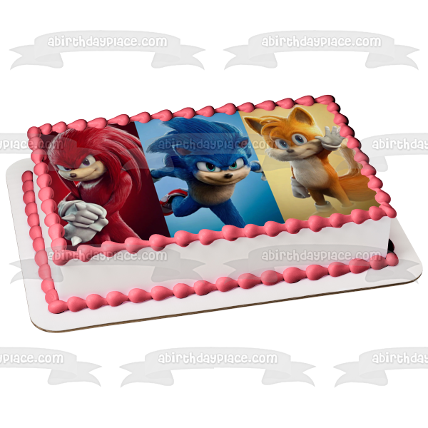 Imagen comestible para decoración de tarta de Sonic the Hedgehog Knuckles and Tails ABPID56252 