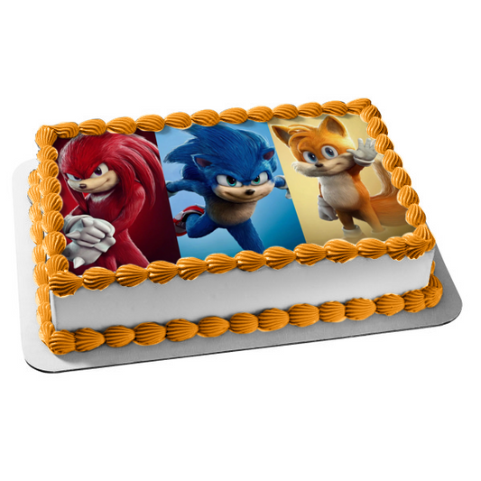 Imagen comestible para decoración de tarta de Sonic the Hedgehog Knuckles and Tails ABPID56252 