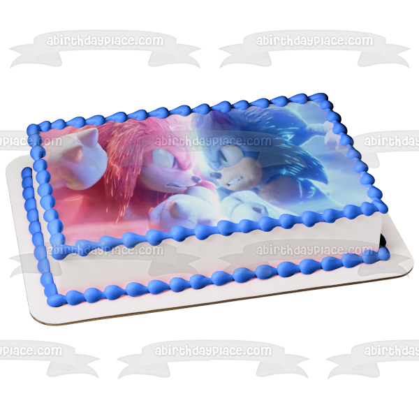Sonic the Hedgehog 2 Knuckles Edible Cake Topper Image ABPID56247