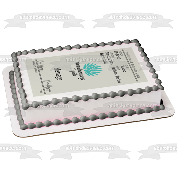 Etiqueta de Tequila Casamigos Personaliza tu nombre y mensaje Imagen comestible para decoración de tarta ABPID56088 