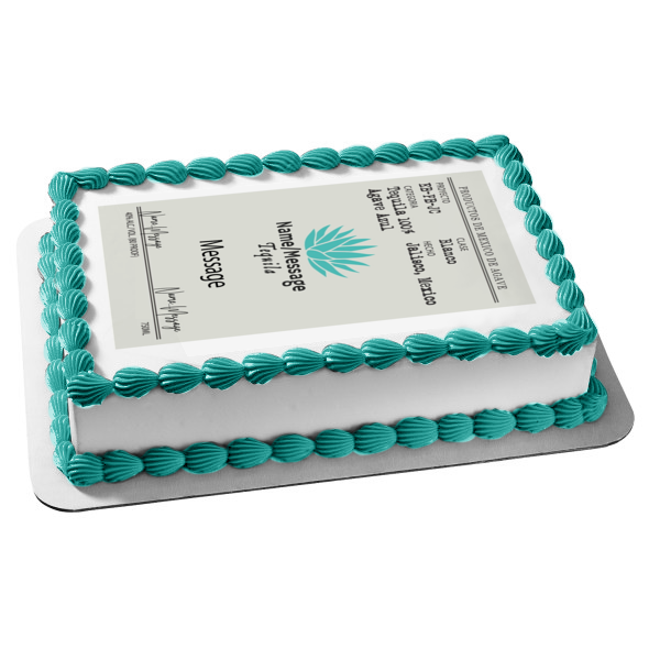 Etiqueta de Tequila Casamigos Personaliza tu nombre y mensaje Imagen comestible para decoración de tarta ABPID56088 